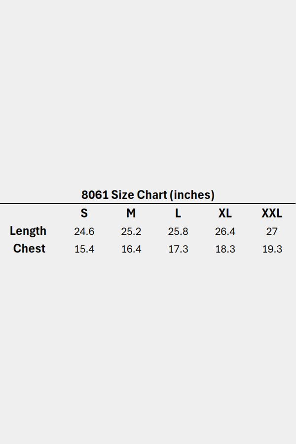 Apex Compression Zip-Ups - Size Chart