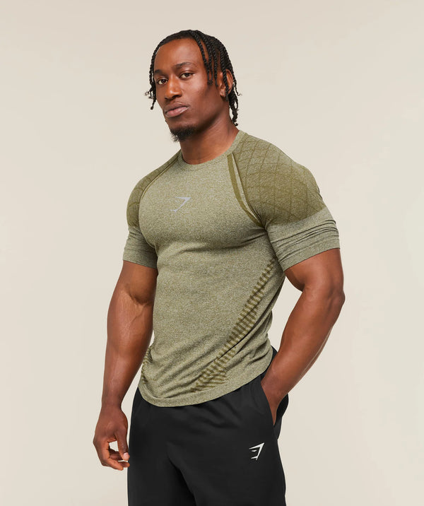 Devant Seamless T-Shirt -Canvas Green