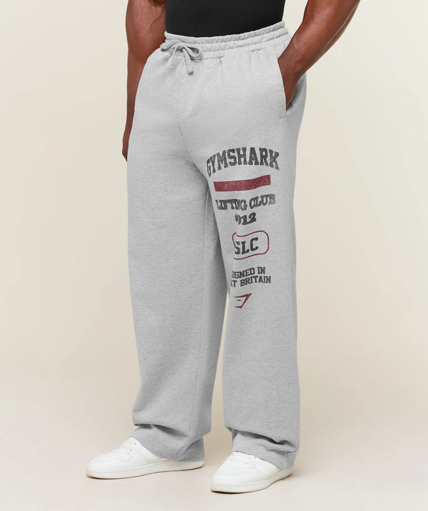 Global Lifting Wide Leg Pants - Light Grey Core Marl