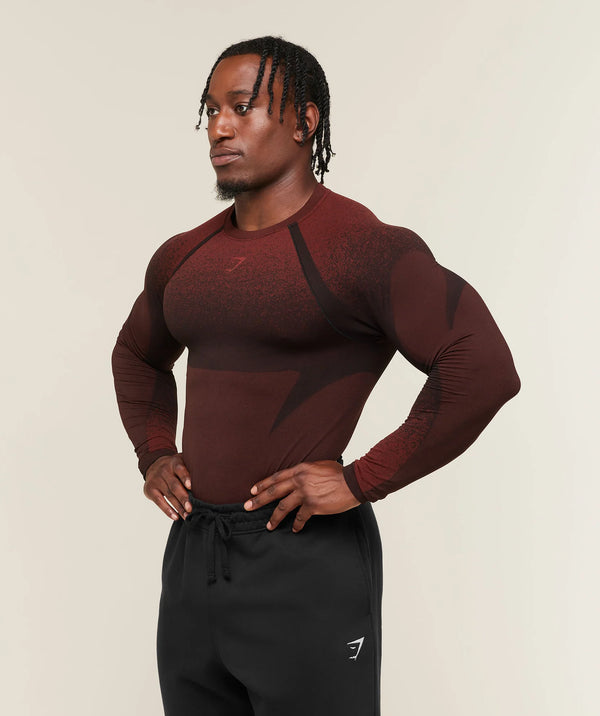 Shadow Seamless Long Sleeve T - Sets Red