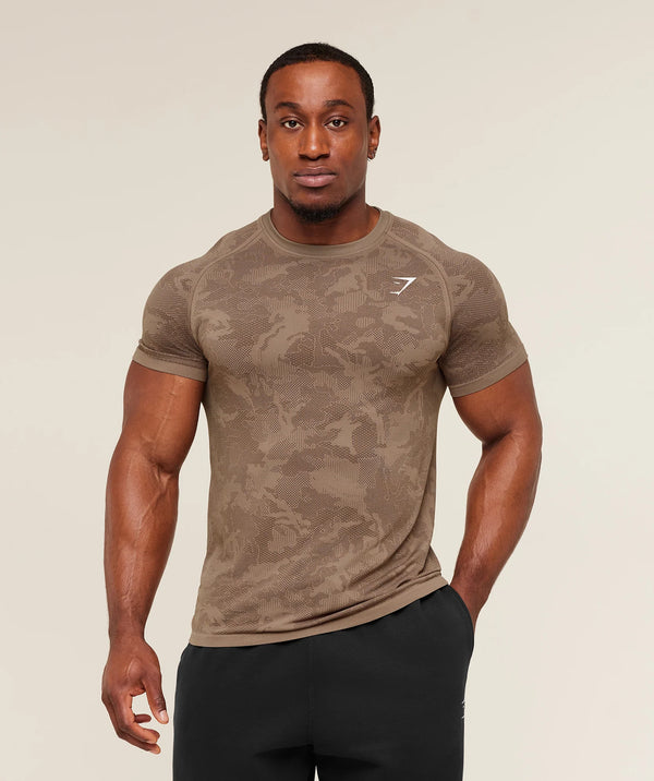 Geo Seamless T-Shirt - Lifestyle Brown/Archive Brown