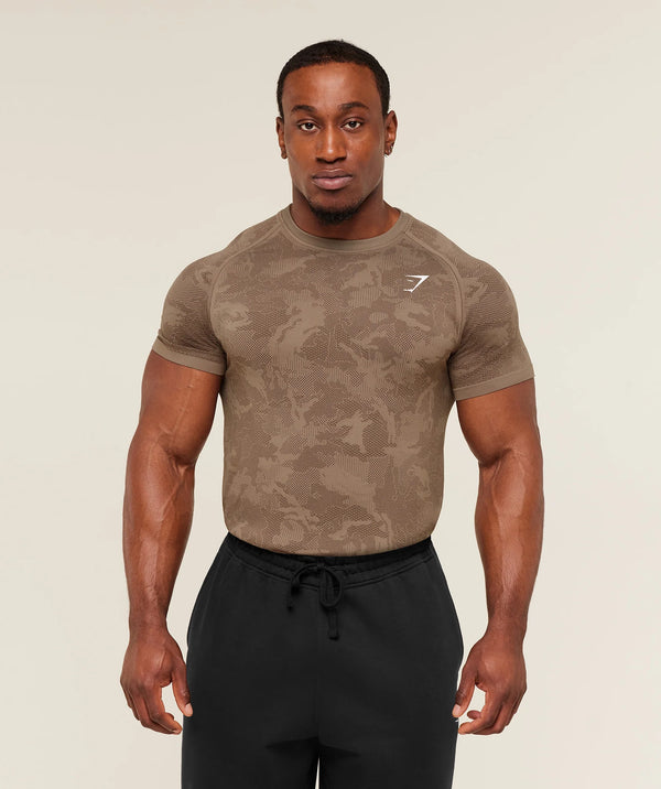 Geo Seamless T-Shirt - Lifestyle Brown/Archive Brown
