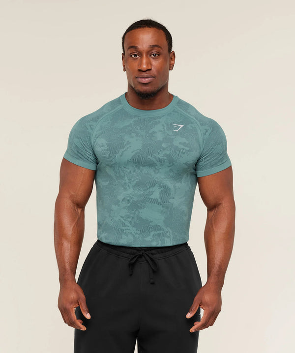 Geo Seamless T-Shirt - Storm Blue/Stealth Blue