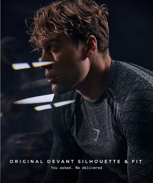 Devant Seamless Long Sleeve T-Shirt - Black