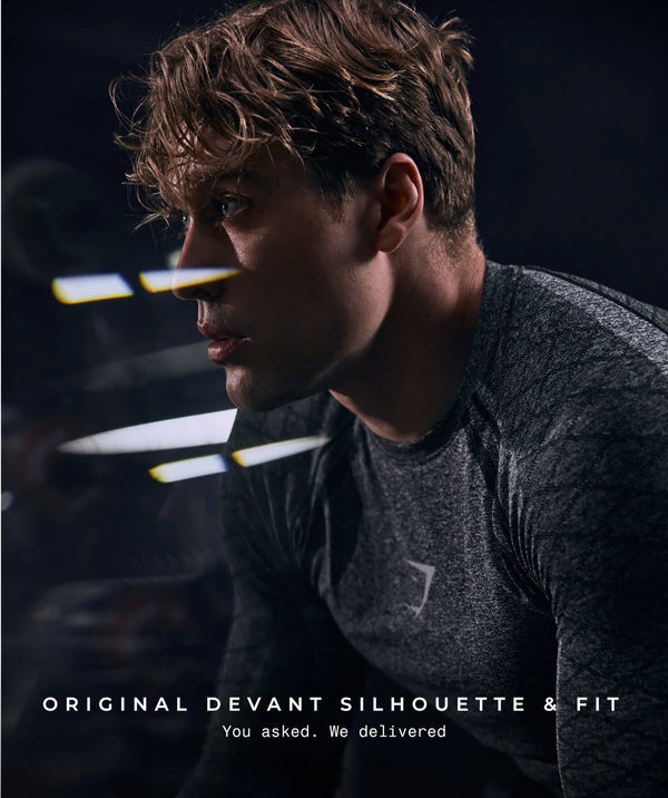 Devant Seamless Long Sleeve T-Shirt - Black
