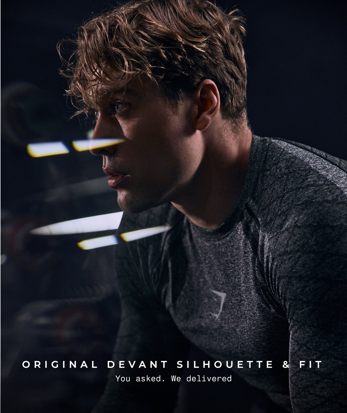 Devant Seamless Long Sleeve T-Shirt - Black Grey