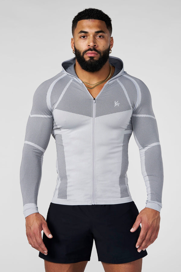 Apex Compression Zip-Ups - Grey Front
