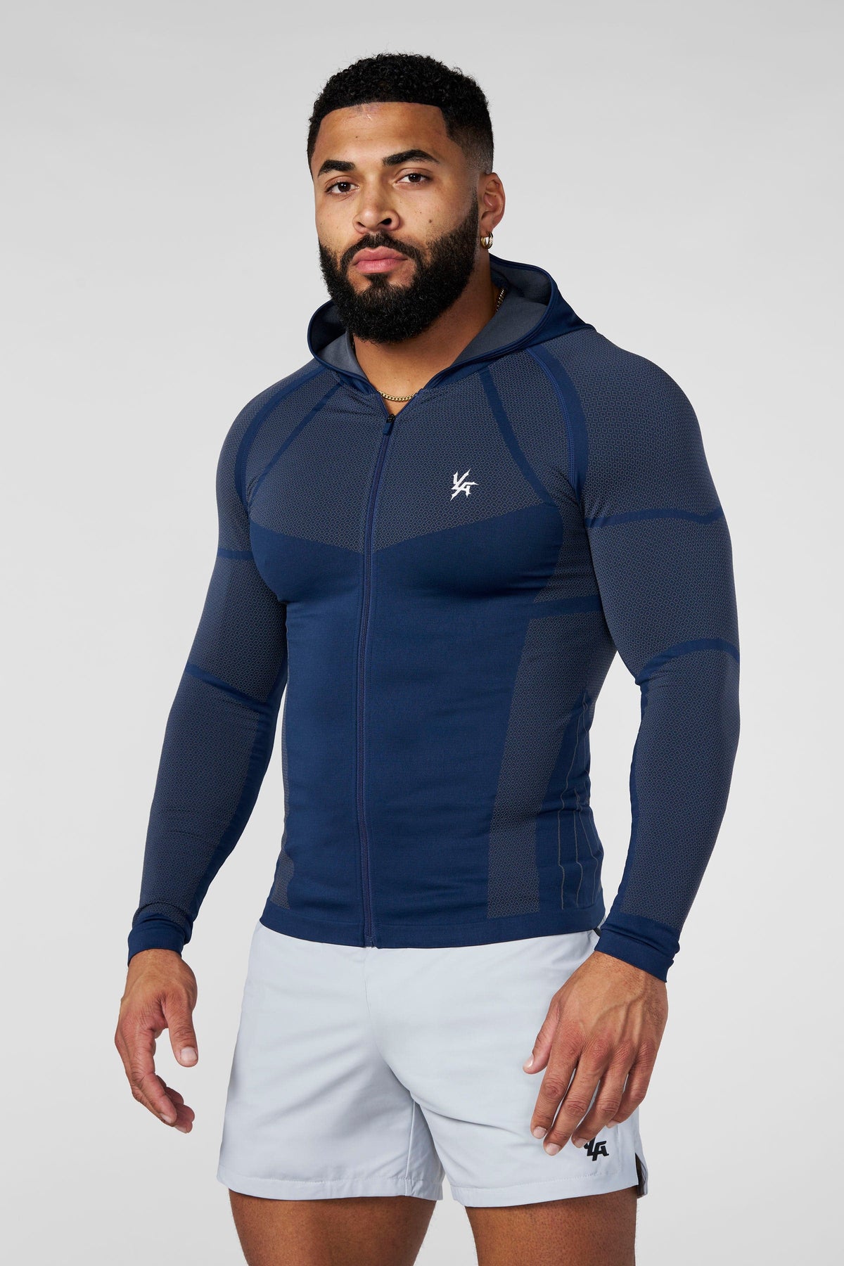 Apex Compression Zip-Ups - Navy Front