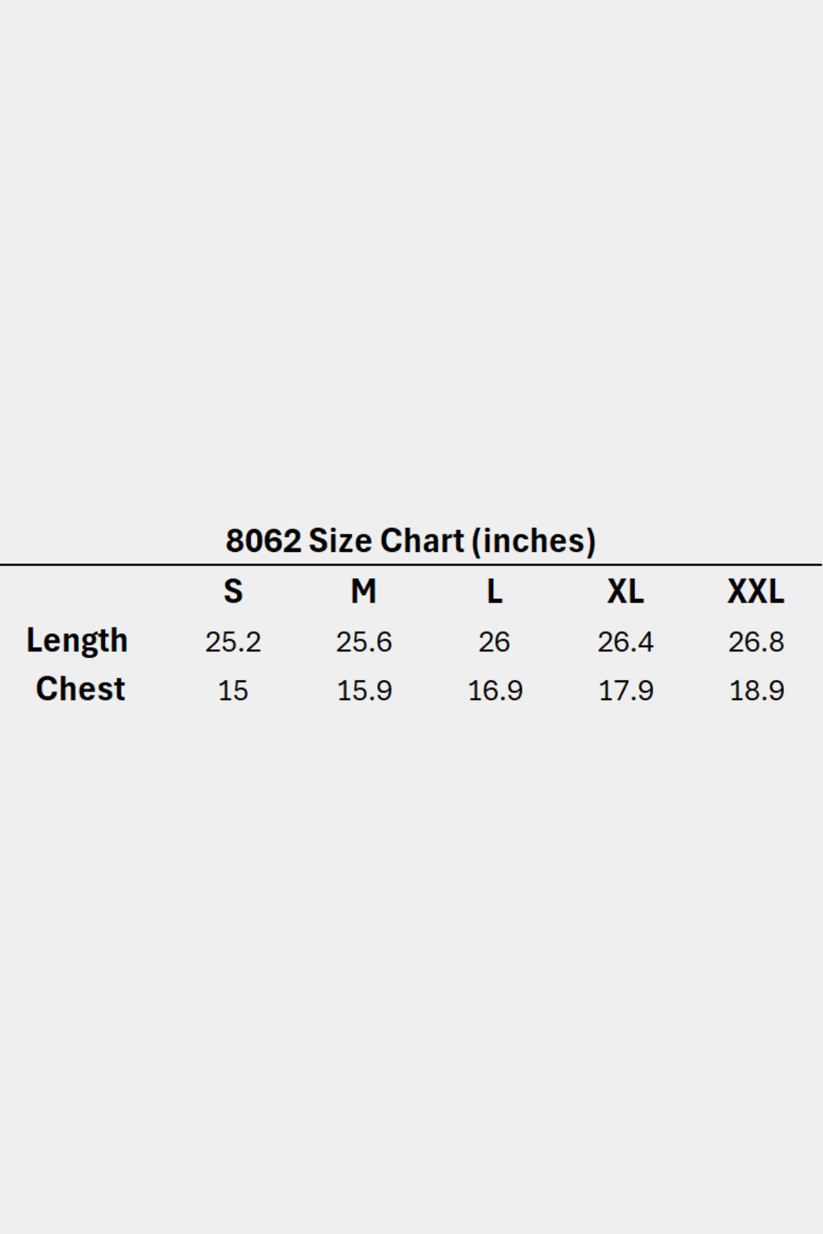 Warrior Compression Hoodies - Size Chart