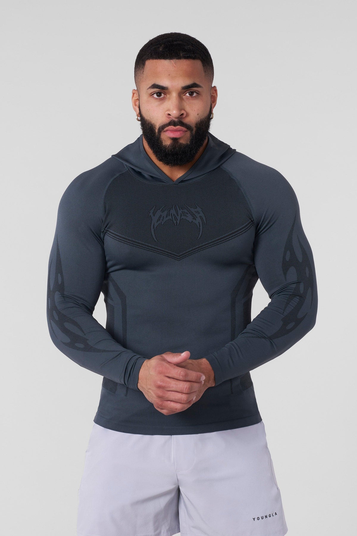 Warrior Compression Hoodies - Deep Teal Front