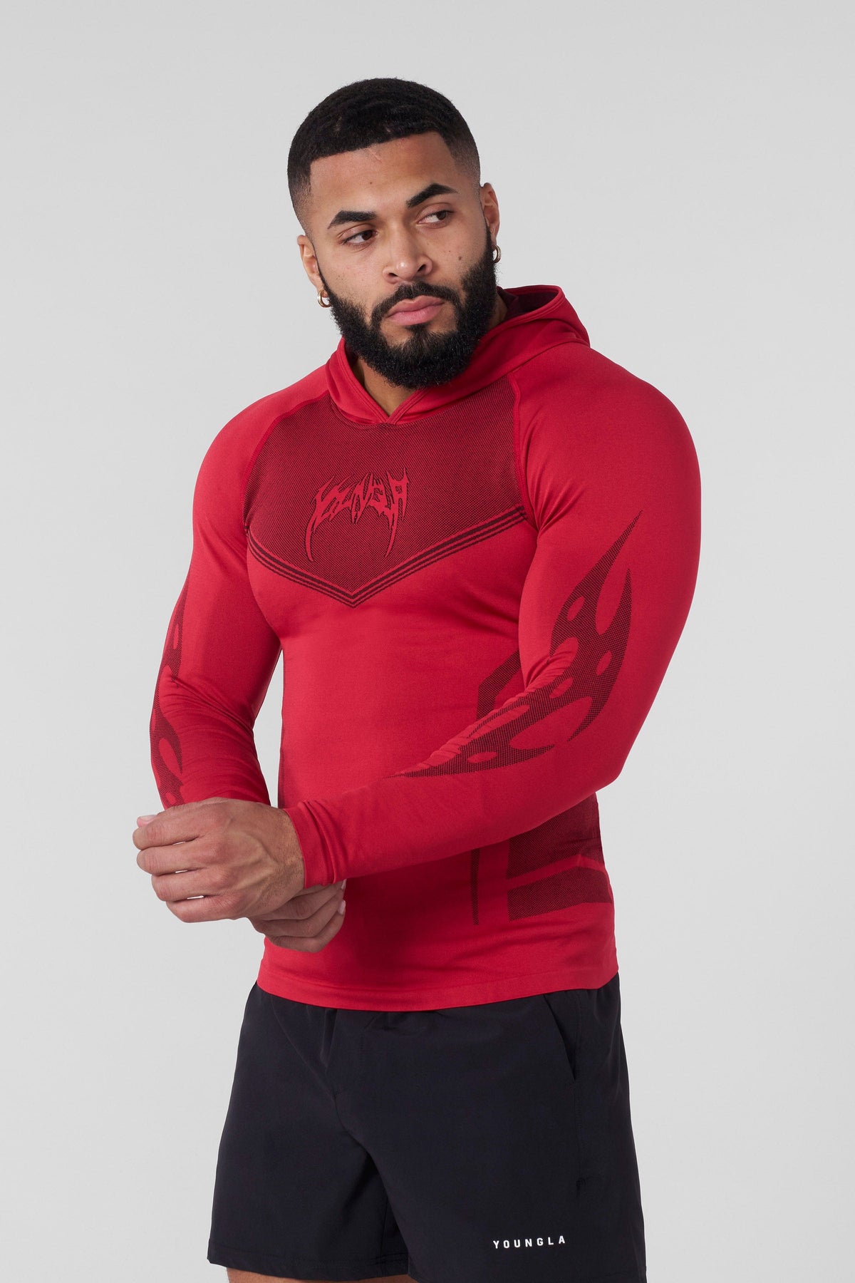 Warrior Compression Hoodies - Red Front