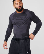 Superman Compression Longsleeves - Charcoal Studio Shot