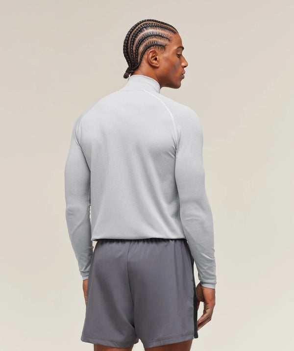 Vital Seamless 1/4 Zip - Light Grey/Smokey Grey