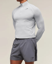 Vital Seamless 1/4 Zip - Light Grey/Smokey Grey