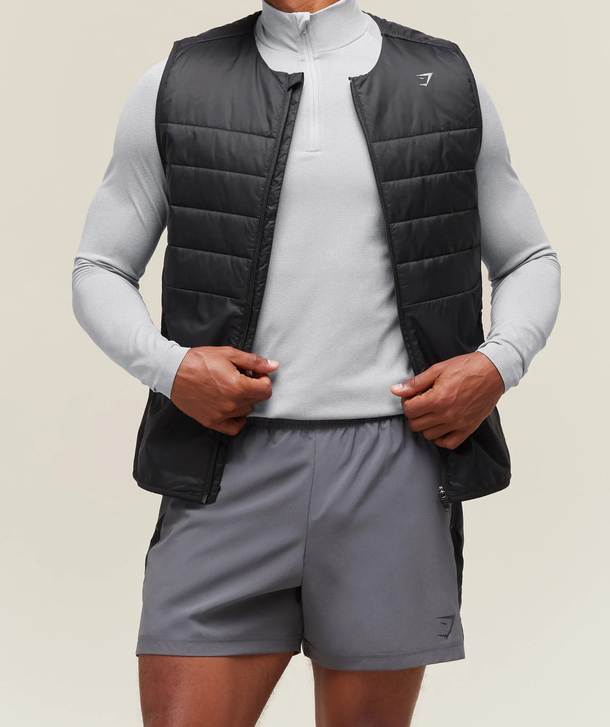 Vital Seamless 1/4 Zip - Light Grey/Smokey Grey