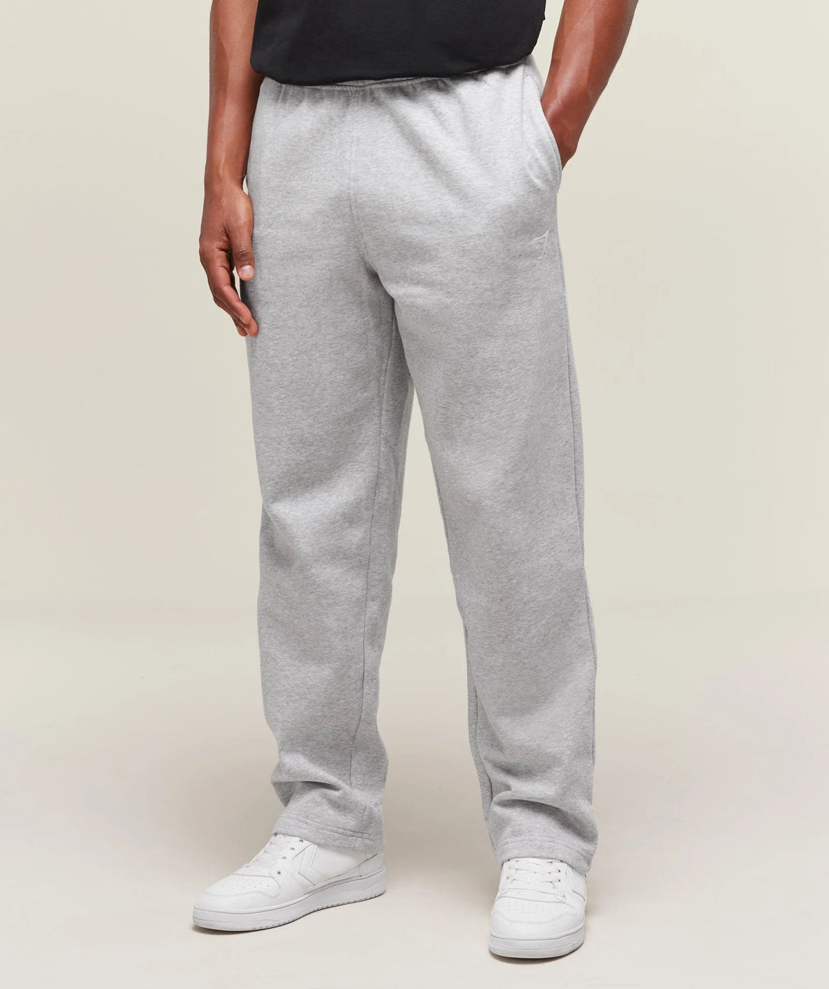Crest Straight Leg Joggers - Light Grey Core Marl