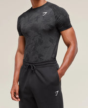 Geo Seamless T-Shirt - Black/Charcoal Grey
