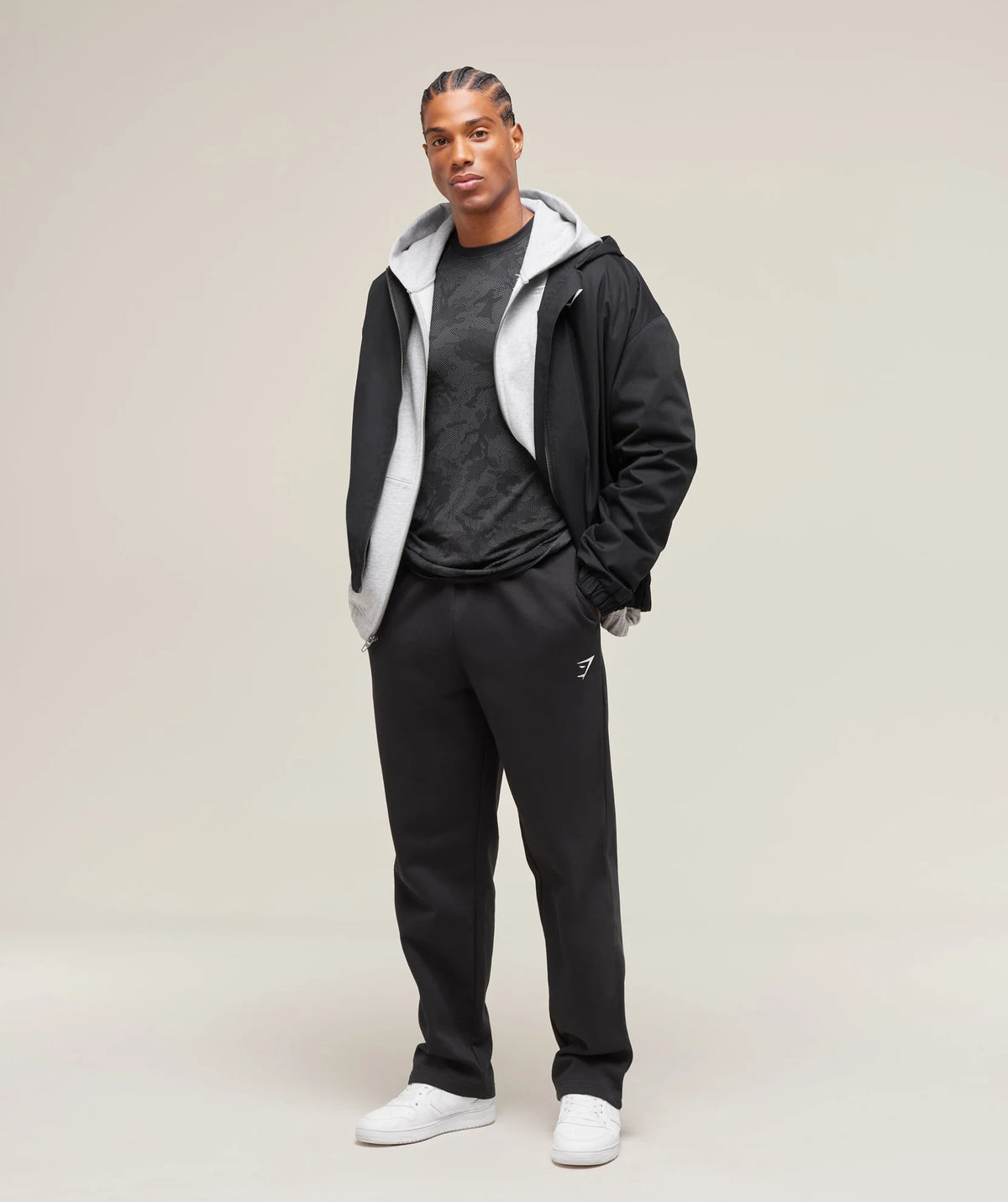 Geo Seamless T-Shirt - Black/Charcoal Grey
