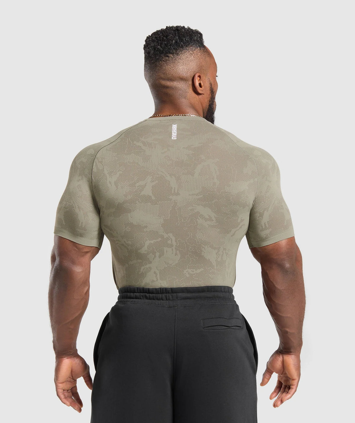 Geo Seamless T-Shirt - Linen Brown/Camo Brown