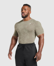 Geo Seamless T-Shirt - Linen Brown/Camo Brown