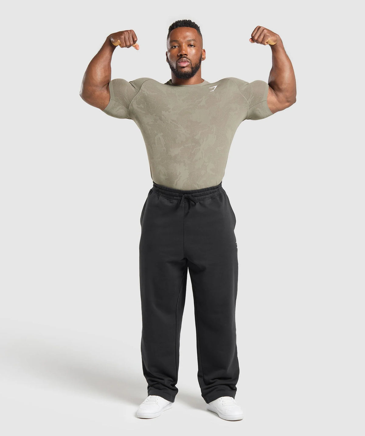 Geo Seamless T-Shirt - Linen Brown/Camo Brown