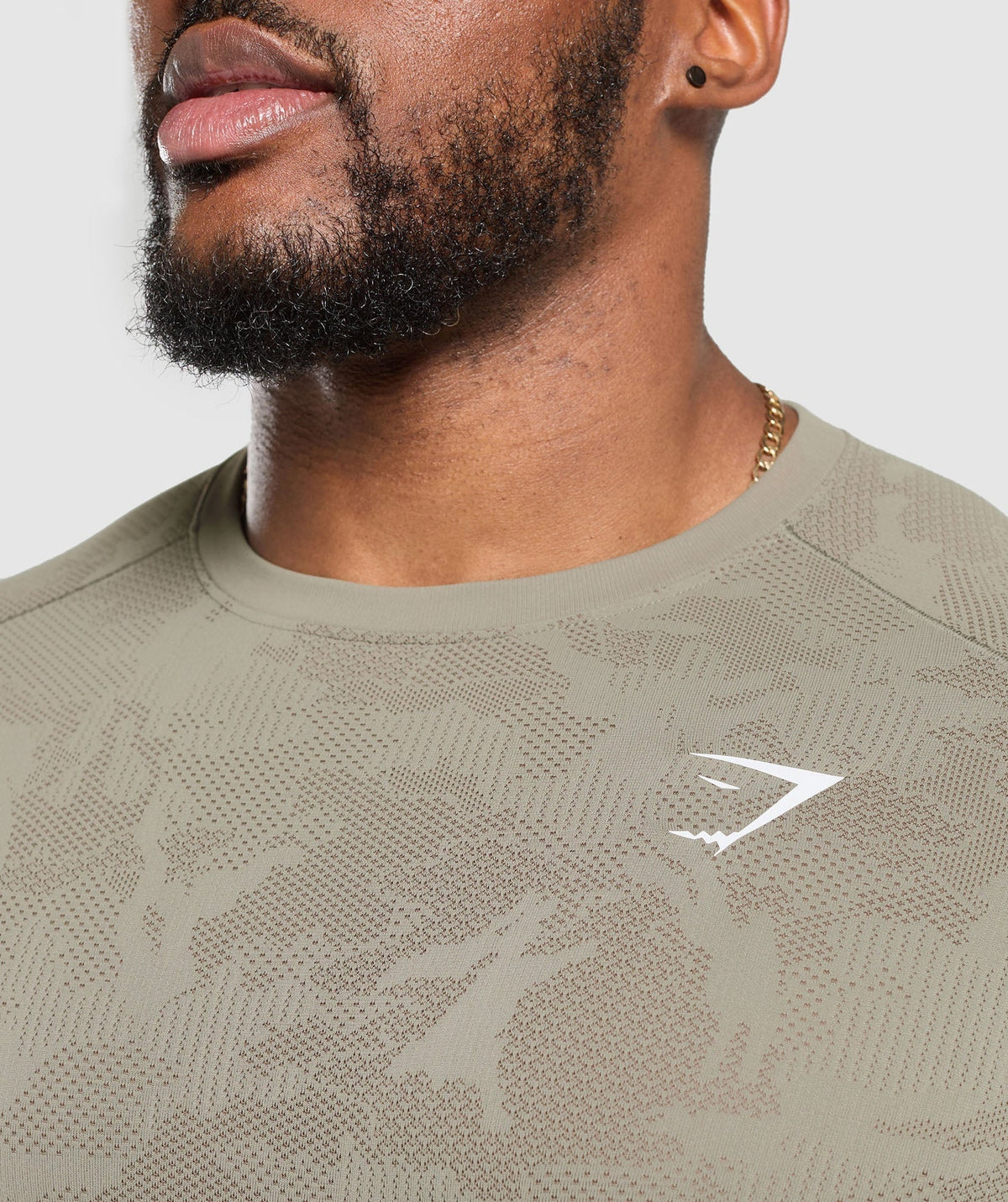 Geo Seamless T-Shirt - Linen Brown/Camo Brown