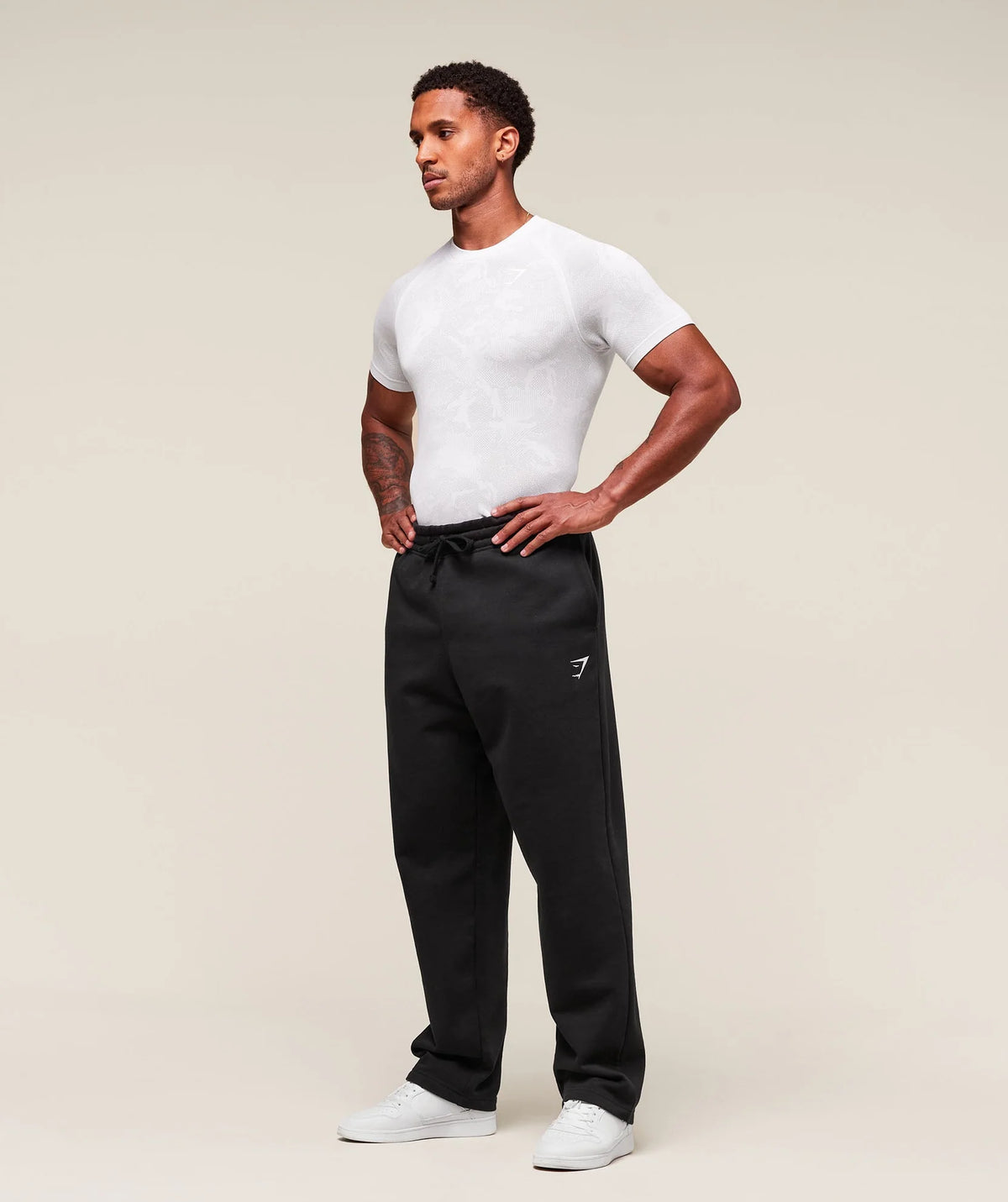Geo Seamless T-Shirt - White/Light Grey