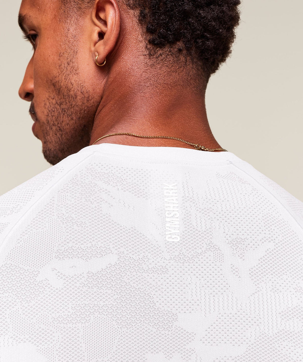 Geo Seamless T-Shirt - White/Light Grey