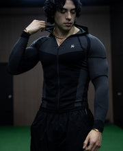 Apex Compression Zip-Ups - Black Studio Front