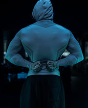 Warrior Compression Hoodies - Light Grey Back