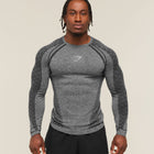 Devant Seamless Long Sleeve T-Shirt - Black Grey