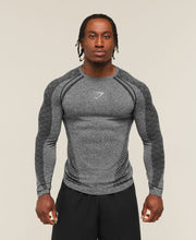 Devant Seamless Long Sleeve T-Shirt - Black Grey
