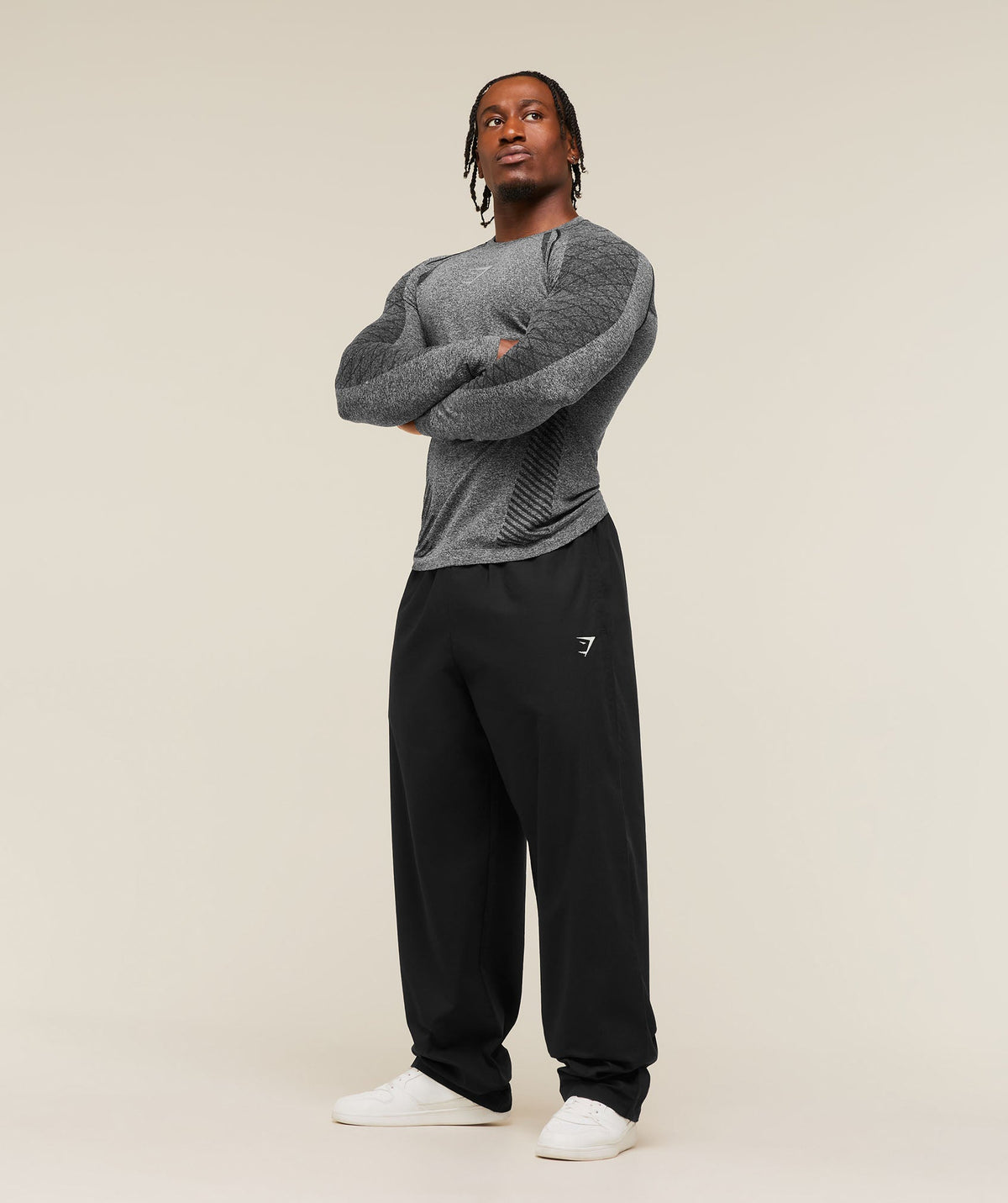 Devant Seamless Long Sleeve T-Shirt - Black Grey