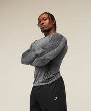 Devant Seamless Long Sleeve T-Shirt - Black Grey