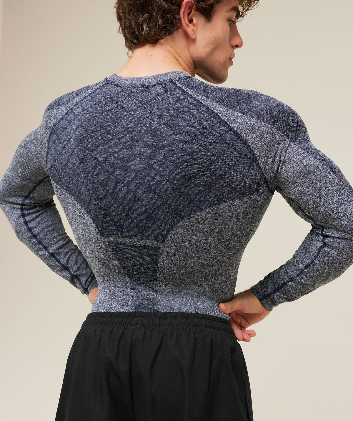 Devant Seamless Long Sleeve T-Shirt - Heavy Blue