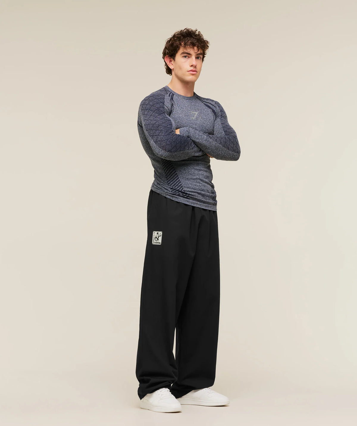 Devant Seamless Long Sleeve T-Shirt - Heavy Blue