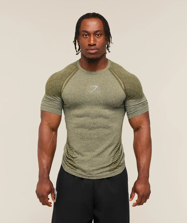 Devant Seamless T-Shirt -Canvas Green