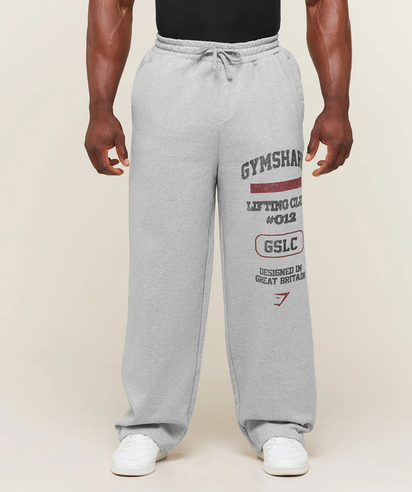 Global Lifting Wide Leg Pants - Light Grey Core Marl