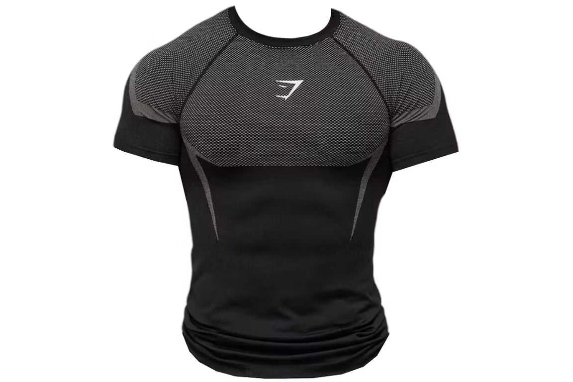 Gymshark Onyx 5.0 Seamless T-shirt - Black/Light Grey