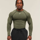 Gymshark Shadow Seamless Long Sleeve T-Shirt - Olive