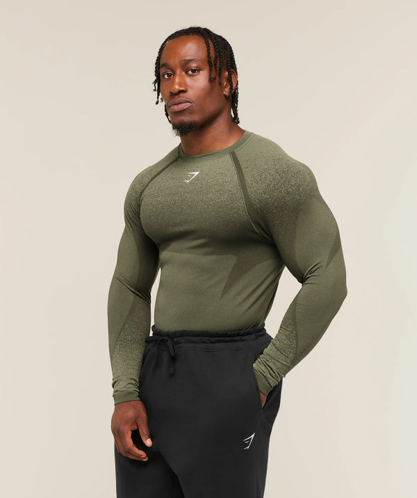 Shadow Seamless Long Sleeve T - Core Olive