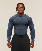 Shadow Seamless Long Sleeve T - Heavy Blue