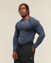 Shadow Seamless Long Sleeve T - Heavy Blue