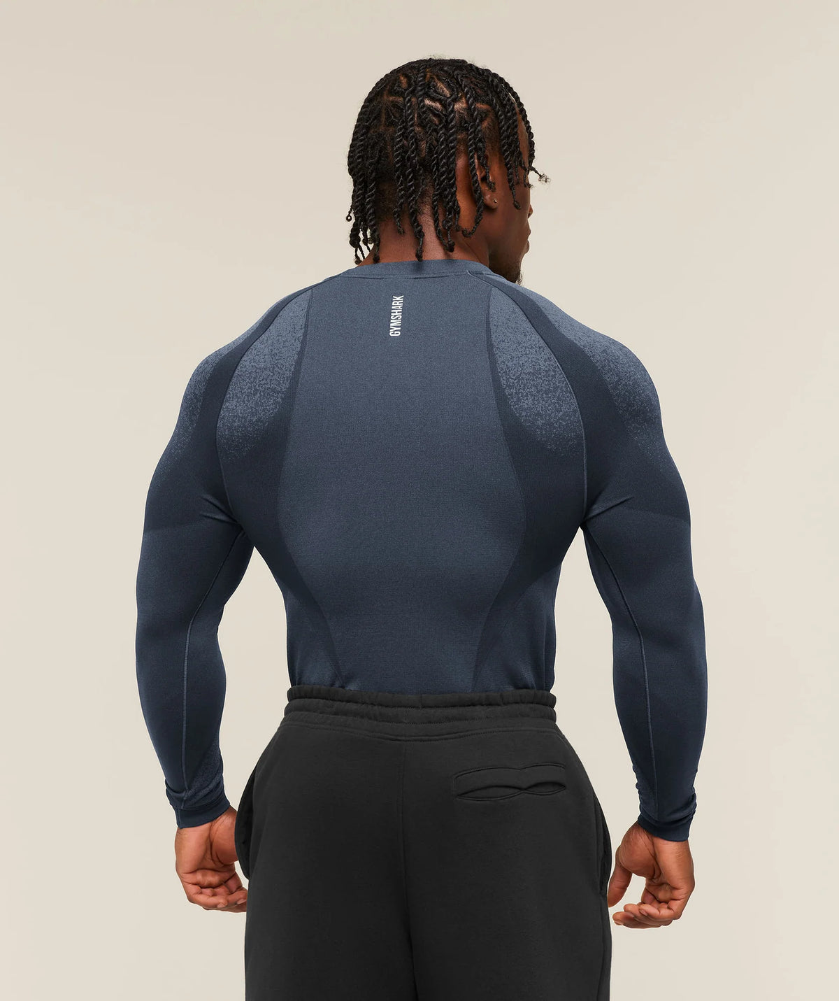 Shadow Seamless Long Sleeve T - Heavy Blue
