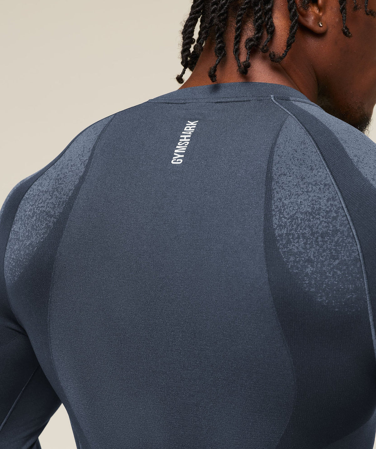Shadow Seamless Long Sleeve T - Heavy Blue