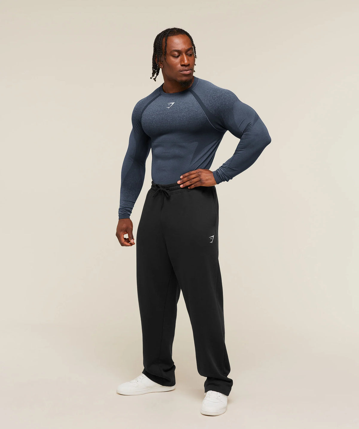 Shadow Seamless Long Sleeve T - Heavy Blue