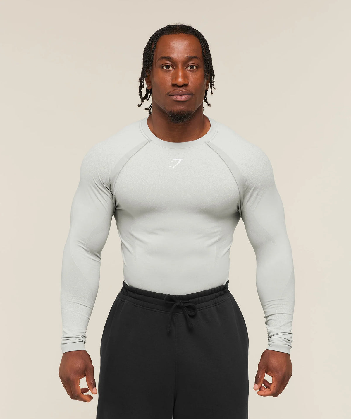 Shadow Seamless Long Sleeve T - Light Grey