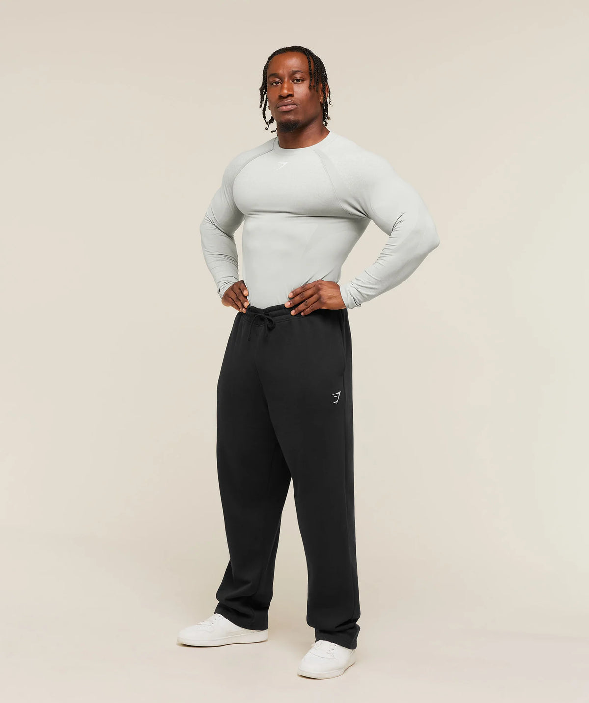 Shadow Seamless Long Sleeve T - Light Grey