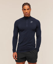 Vital Seamless 1/4 Zip - Navy/Heavy Blue