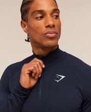 Vital Seamless 1/4 Zip - Navy/Heavy Blue